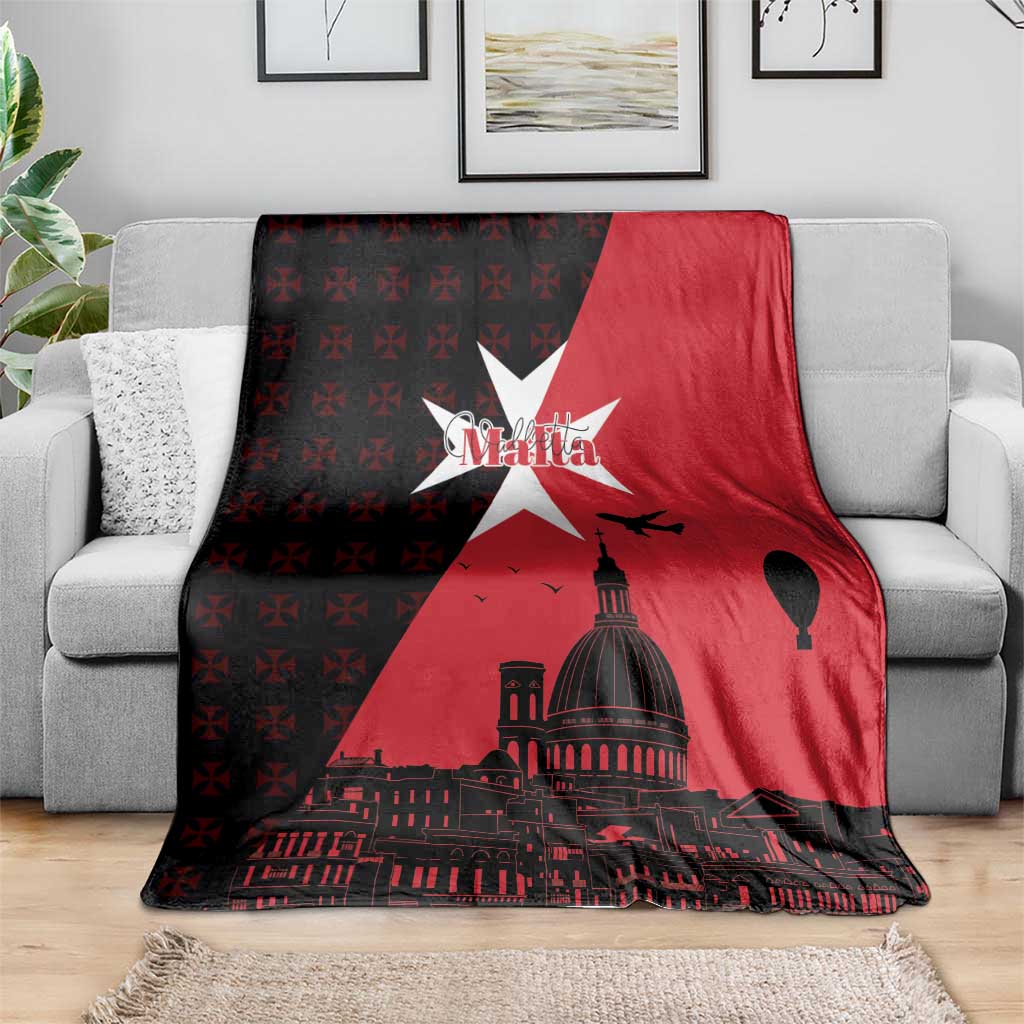 Malta Cross With Valletta Capital Blanket Scenery in Velletta Capital