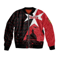 Malta Cross With Valletta Capital Bomber Jacket Scenery in Velletta Capital