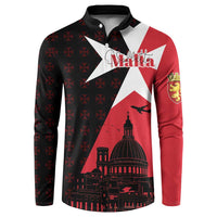 Malta Cross With Valletta Capital Button Sweatshirt Scenery in Velletta Capital