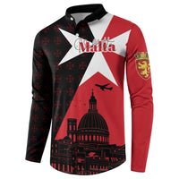 Malta Cross With Valletta Capital Button Sweatshirt Scenery in Velletta Capital
