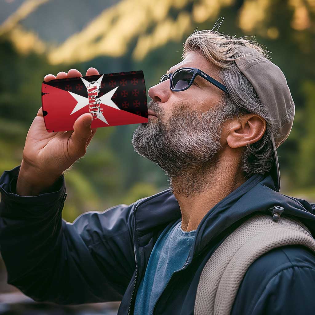 Malta Cross With Valletta Capital 4 in 1 Can Cooler Tumbler Scenery in Velletta Capital