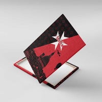 Malta Cross With Valletta Capital Canvas Wall Art Scenery in Velletta Capital