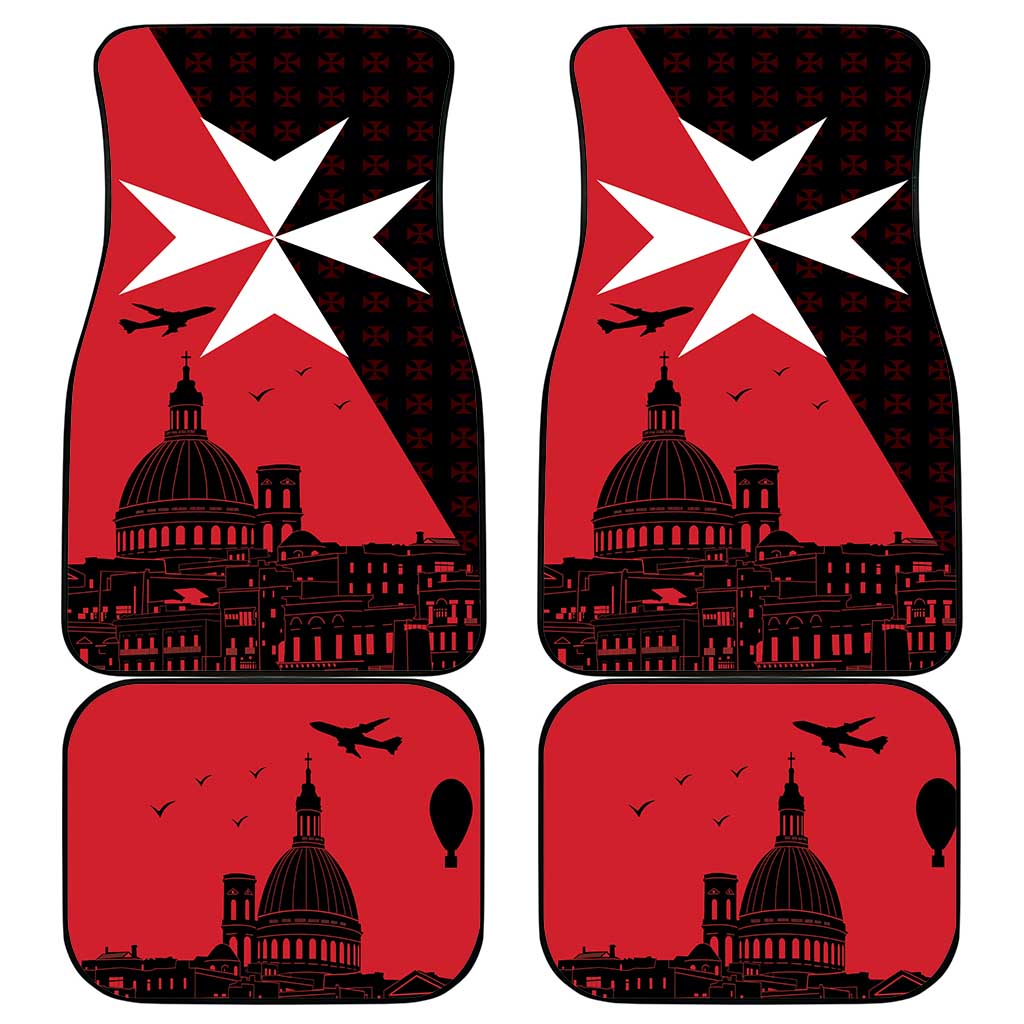 Malta Cross With Valletta Capital Car Mats Scenery in Velletta Capital