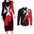 Malta Cross With Valletta Capital Couples Matching Long Sleeve Bodycon Dress and Long Sleeve Button Shirt Scenery in Velletta Capital