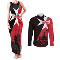 Malta Cross With Valletta Capital Couples Matching Tank Maxi Dress and Long Sleeve Button Shirt Scenery in Velletta Capital