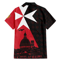 Malta Cross With Valletta Capital Family Matching Off Shoulder Short Dress and Hawaiian Shirt Scenery in Velletta Capital