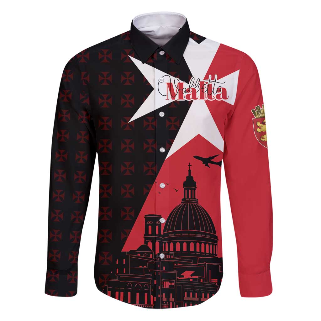 Malta Cross With Valletta Capital Family Matching Puletasi and Hawaiian Shirt Scenery in Velletta Capital