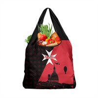 Malta Cross With Valletta Capital Grocery Bag Scenery in Velletta Capital