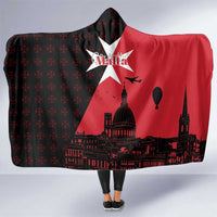 Malta Cross With Valletta Capital Hooded Blanket Scenery in Velletta Capital