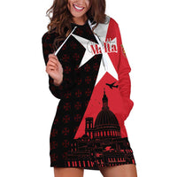 Malta Cross With Valletta Capital Hoodie Dress Scenery in Velletta Capital