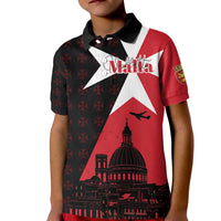 Malta Cross With Valletta Capital Kid Polo Shirt Scenery in Velletta Capital