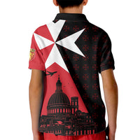 Malta Cross With Valletta Capital Kid Polo Shirt Scenery in Velletta Capital