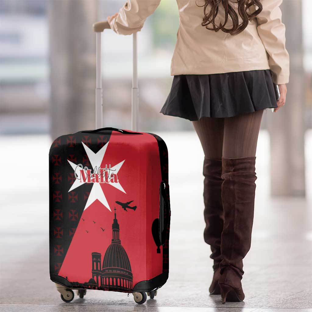 Malta Cross With Valletta Capital Luggage Cover Scenery in Velletta Capital