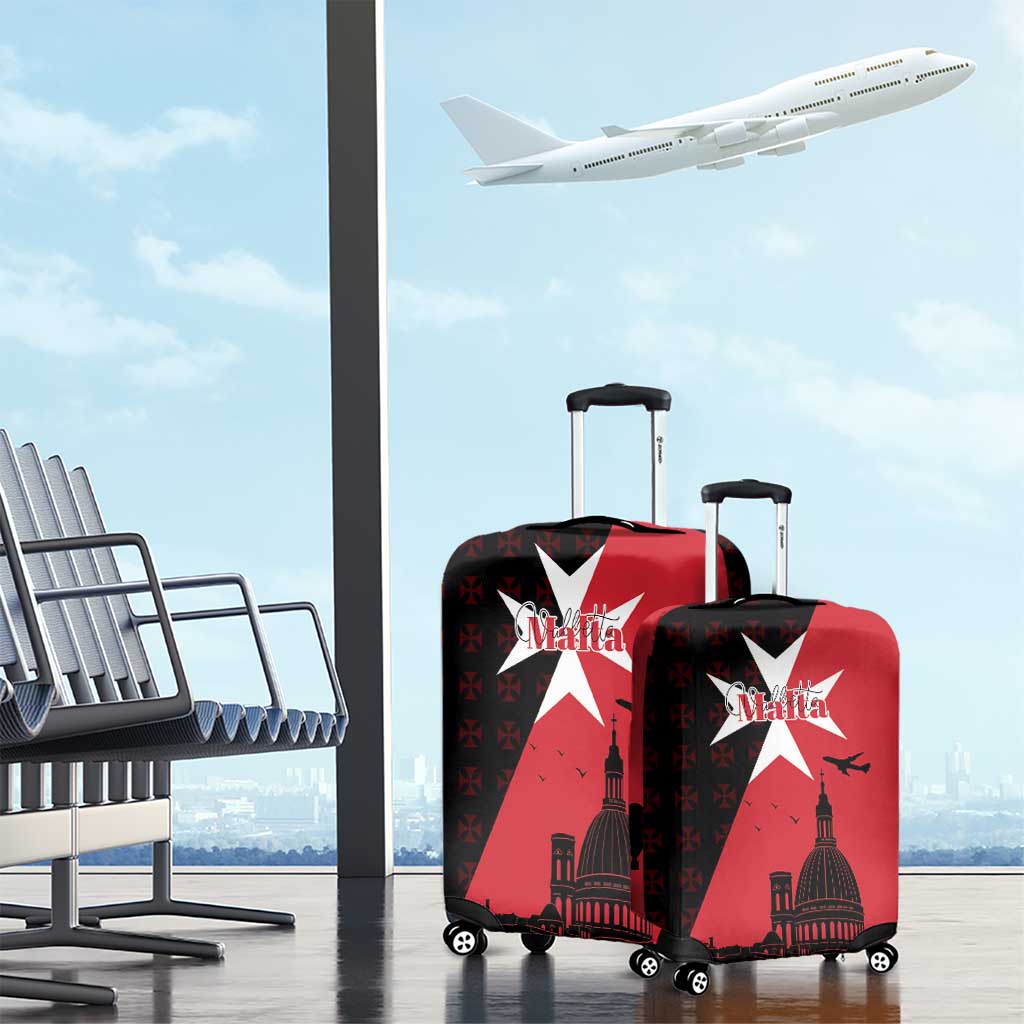 Malta Cross With Valletta Capital Luggage Cover Scenery in Velletta Capital