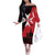 Malta Cross With Valletta Capital Off The Shoulder Long Sleeve Dress Scenery in Velletta Capital