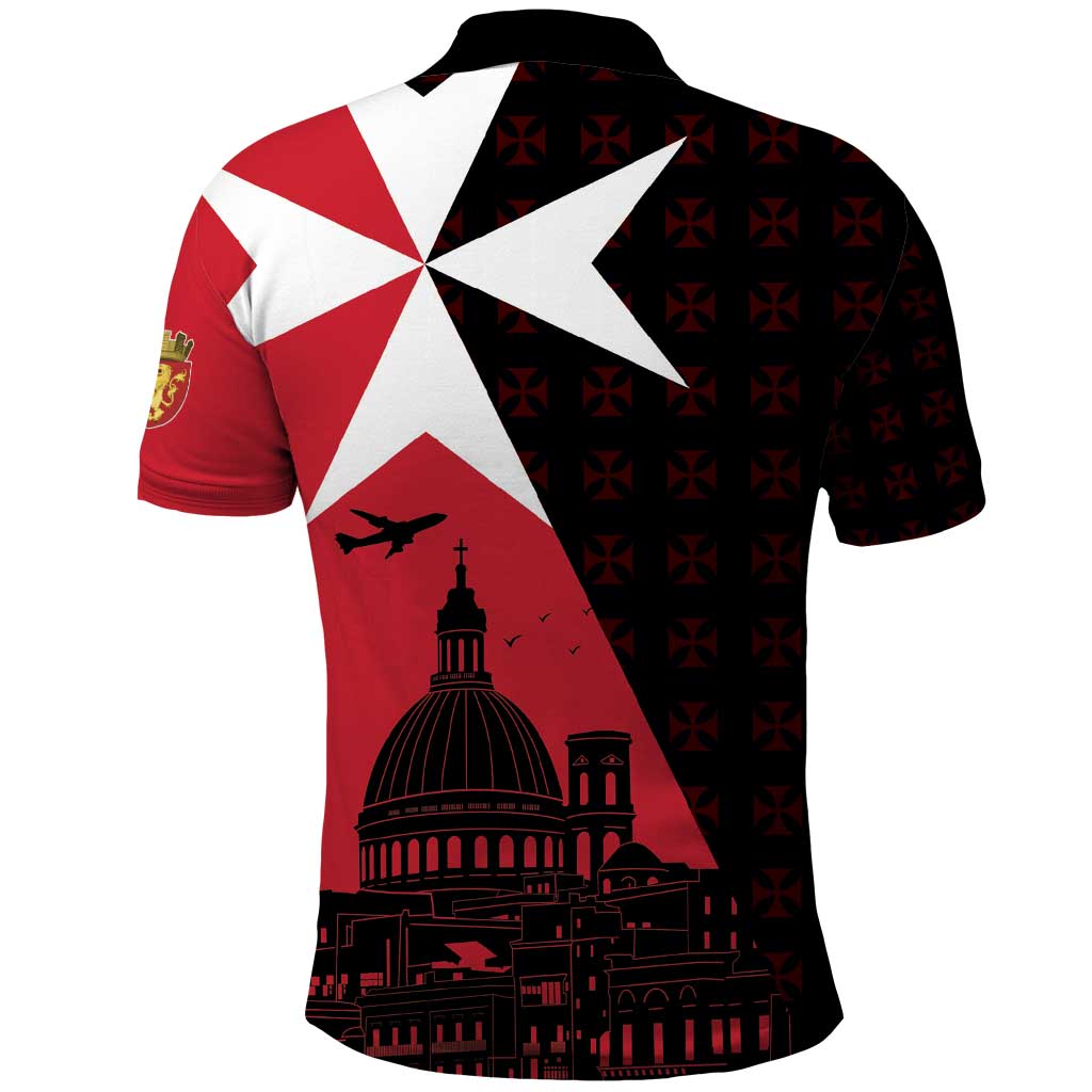 Malta Cross With Valletta Capital Polo Shirt Scenery in Velletta Capital