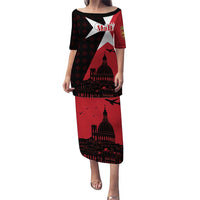 Malta Cross With Valletta Capital Puletasi Scenery in Velletta Capital