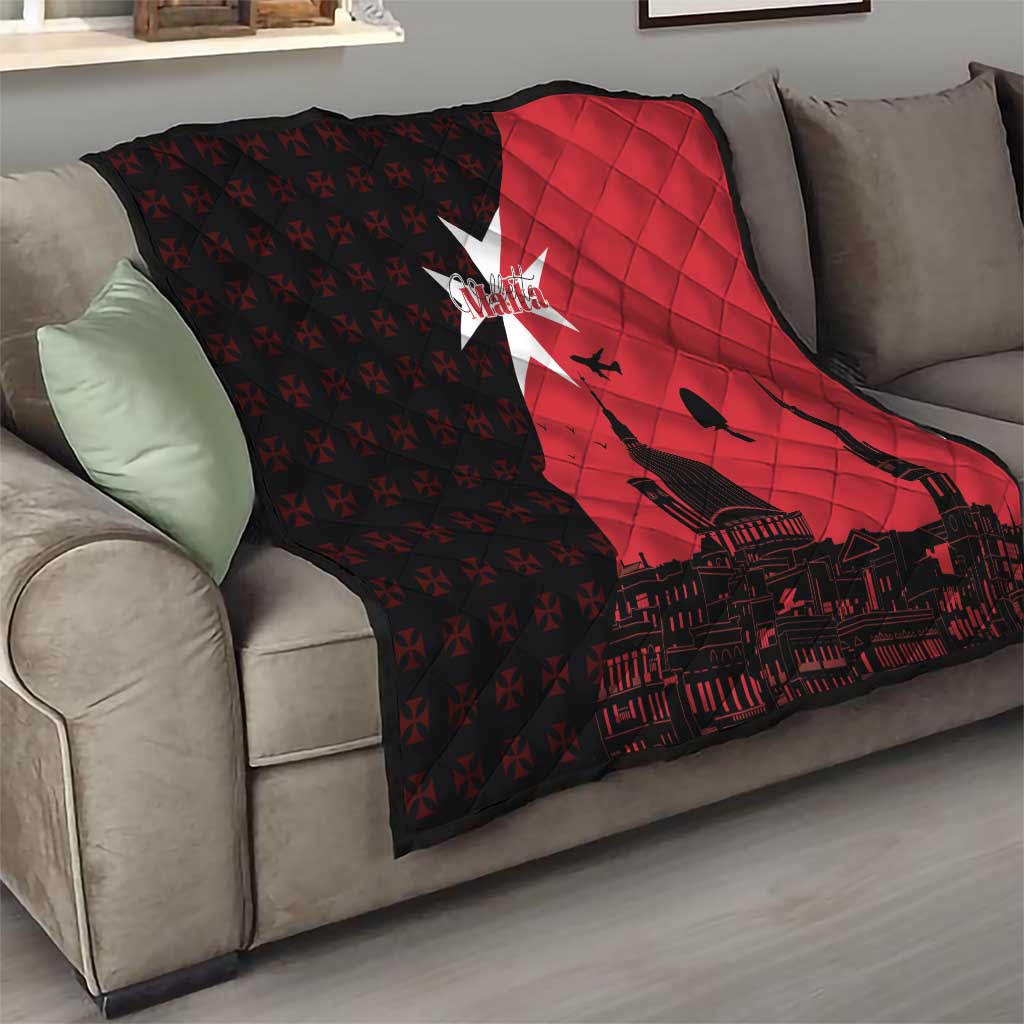 Malta Cross With Valletta Capital Quilt Scenery in Velletta Capital