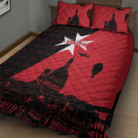 Malta Cross With Valletta Capital Quilt Bed Set Scenery in Velletta Capital
