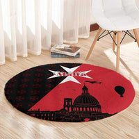 Malta Cross With Valletta Capital Round Carpet Scenery in Velletta Capital