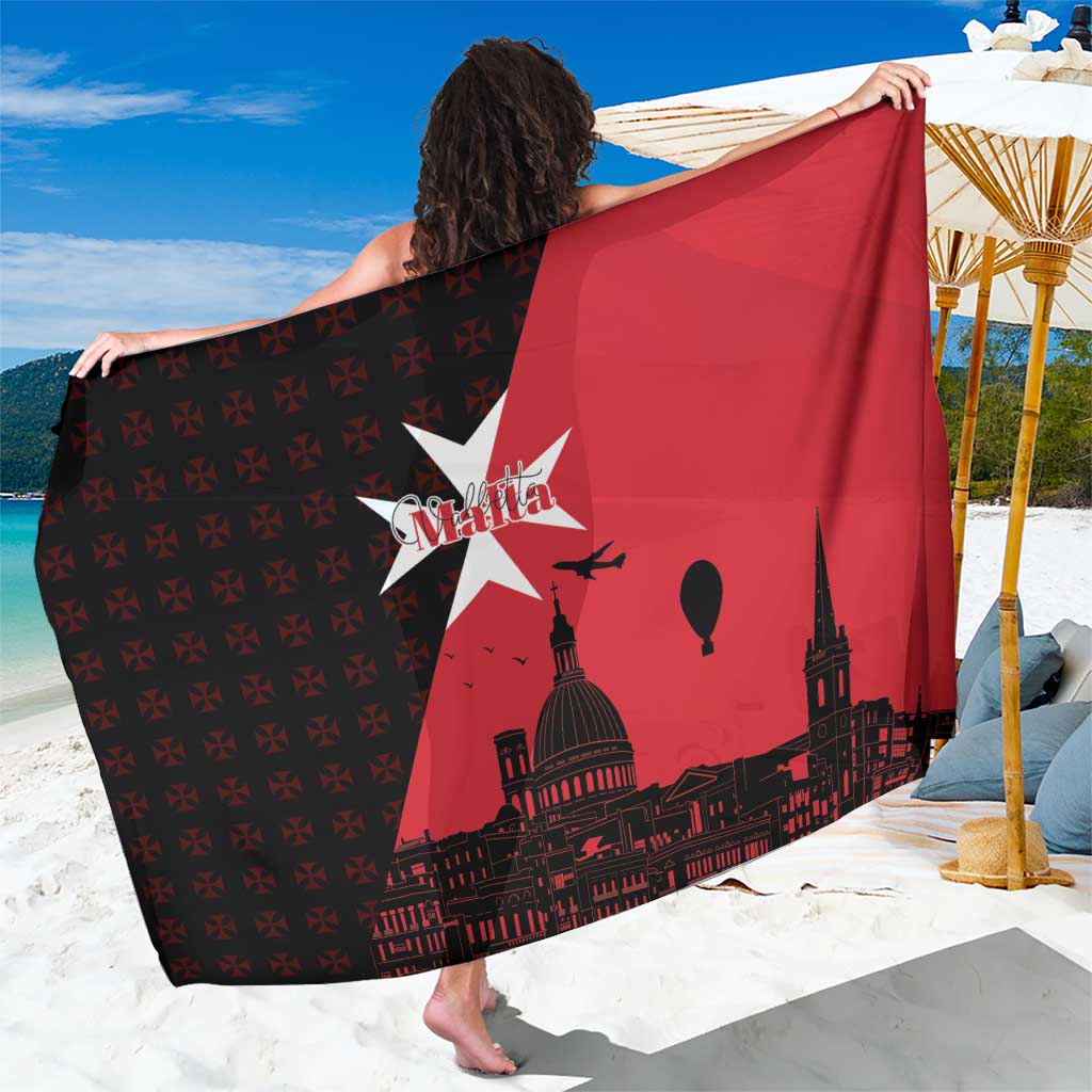 Malta Cross With Valletta Capital Sarong Scenery in Velletta Capital