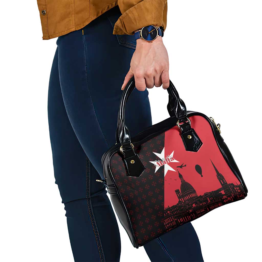 Malta Cross With Valletta Capital Shoulder Handbag Scenery in Velletta Capital