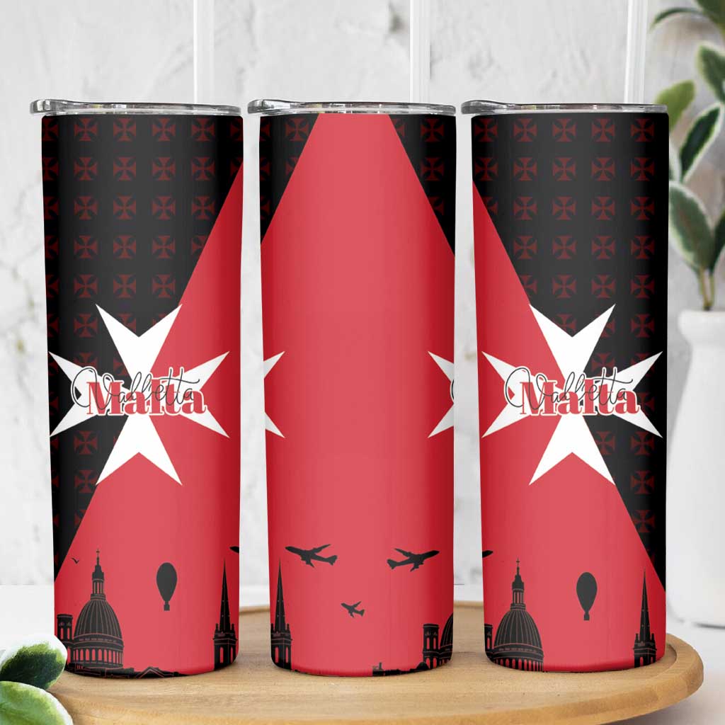 Malta Cross With Valletta Capital Skinny Tumbler Scenery in Velletta Capital