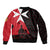 Malta Cross With Valletta Capital Sleeve Zip Bomber Jacket Scenery in Velletta Capital