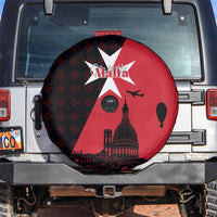 Malta Cross With Valletta Capital Spare Tire Cover Scenery in Velletta Capital