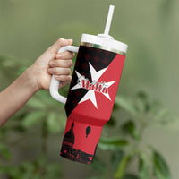 Malta Cross With Valletta Capital Tumbler With Handle Scenery in Velletta Capital