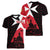 Malta Cross With Valletta Capital Women V-Neck T-Shirt Scenery in Velletta Capital