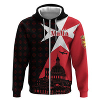 Malta Cross With Valletta Capital Zip Hoodie Scenery in Velletta Capital