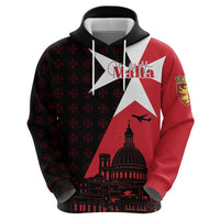Malta Cross With Valletta Capital Zip Hoodie Scenery in Velletta Capital