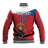 Custom Czech Republic Football Go Champions Baseball Jacket Sporty Style with Lion Mascot