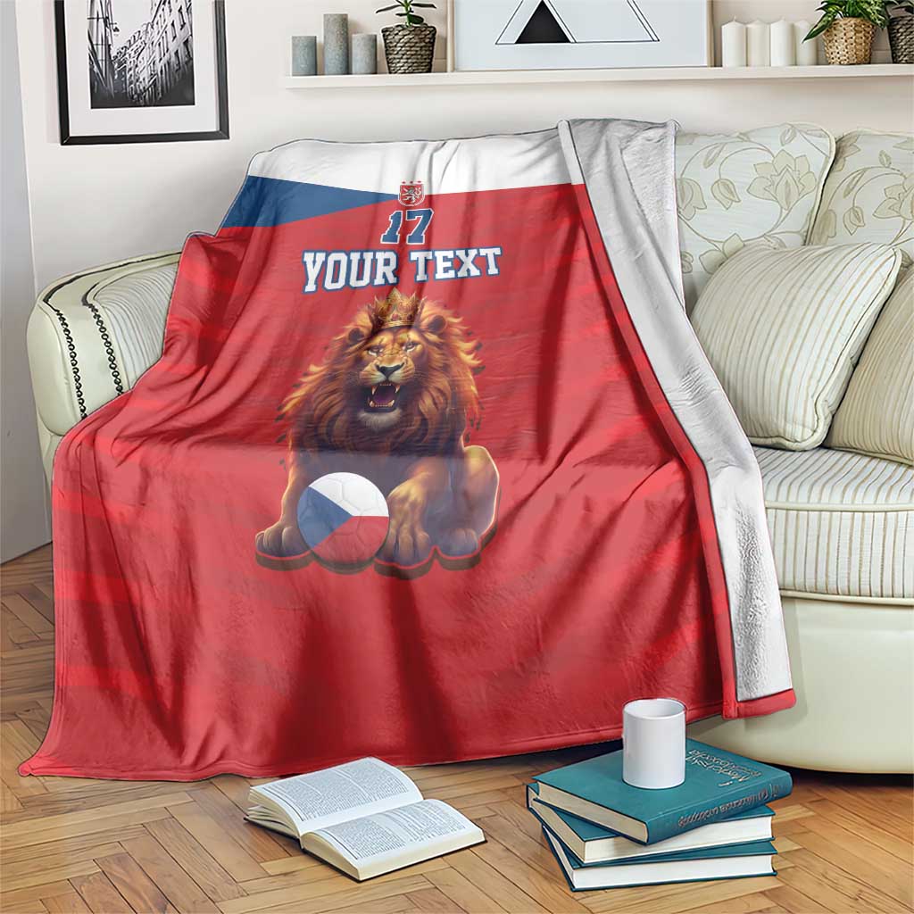 Custom Czech Republic Football Go Champions Blanket Sporty Style with Lion Mascot