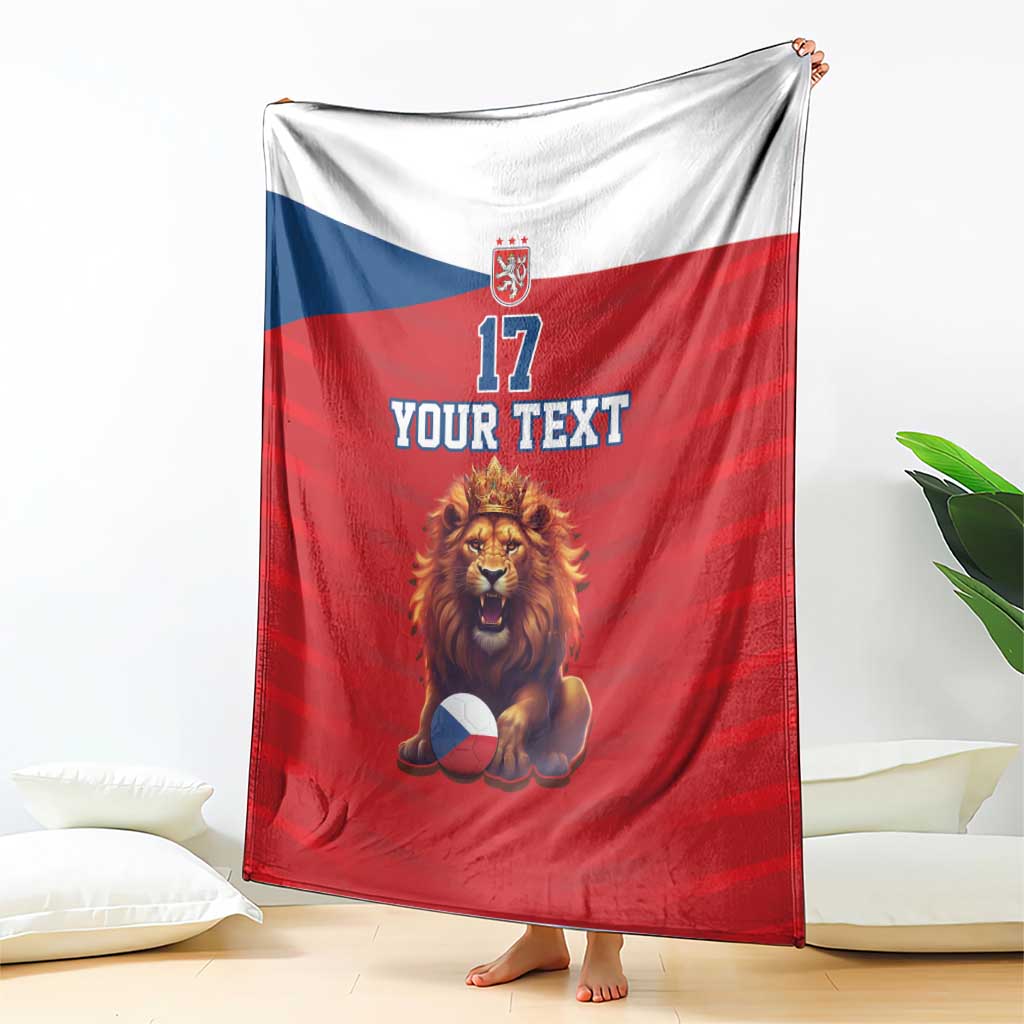Custom Czech Republic Football Go Champions Blanket Sporty Style with Lion Mascot