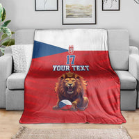 Custom Czech Republic Football Go Champions Blanket Sporty Style with Lion Mascot