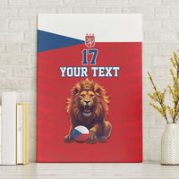 Custom Czech Republic Football Go Champions Canvas Wall Art Sporty Style with Lion Mascot