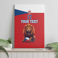 Custom Czech Republic Football Go Champions Canvas Wall Art Sporty Style with Lion Mascot