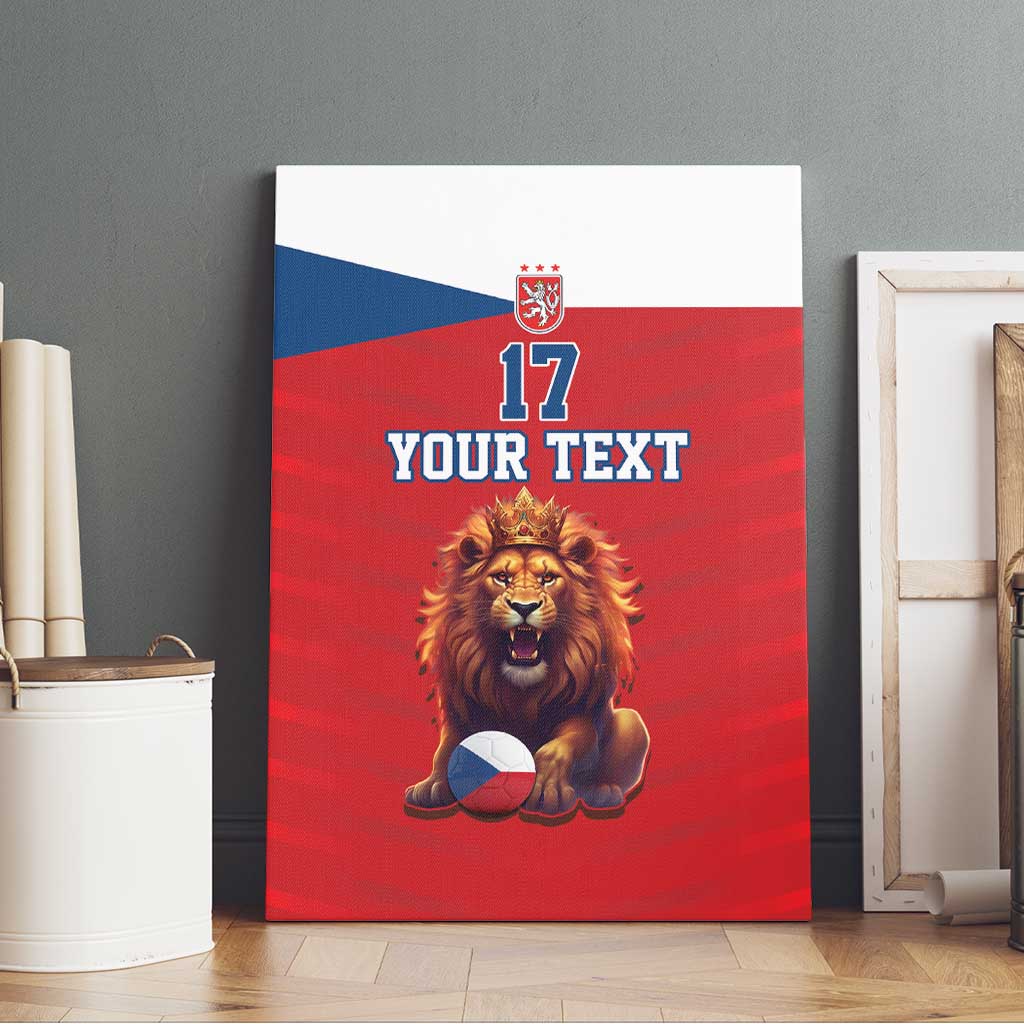 Custom Czech Republic Football Go Champions Canvas Wall Art Sporty Style with Lion Mascot