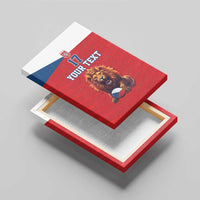 Custom Czech Republic Football Go Champions Canvas Wall Art Sporty Style with Lion Mascot