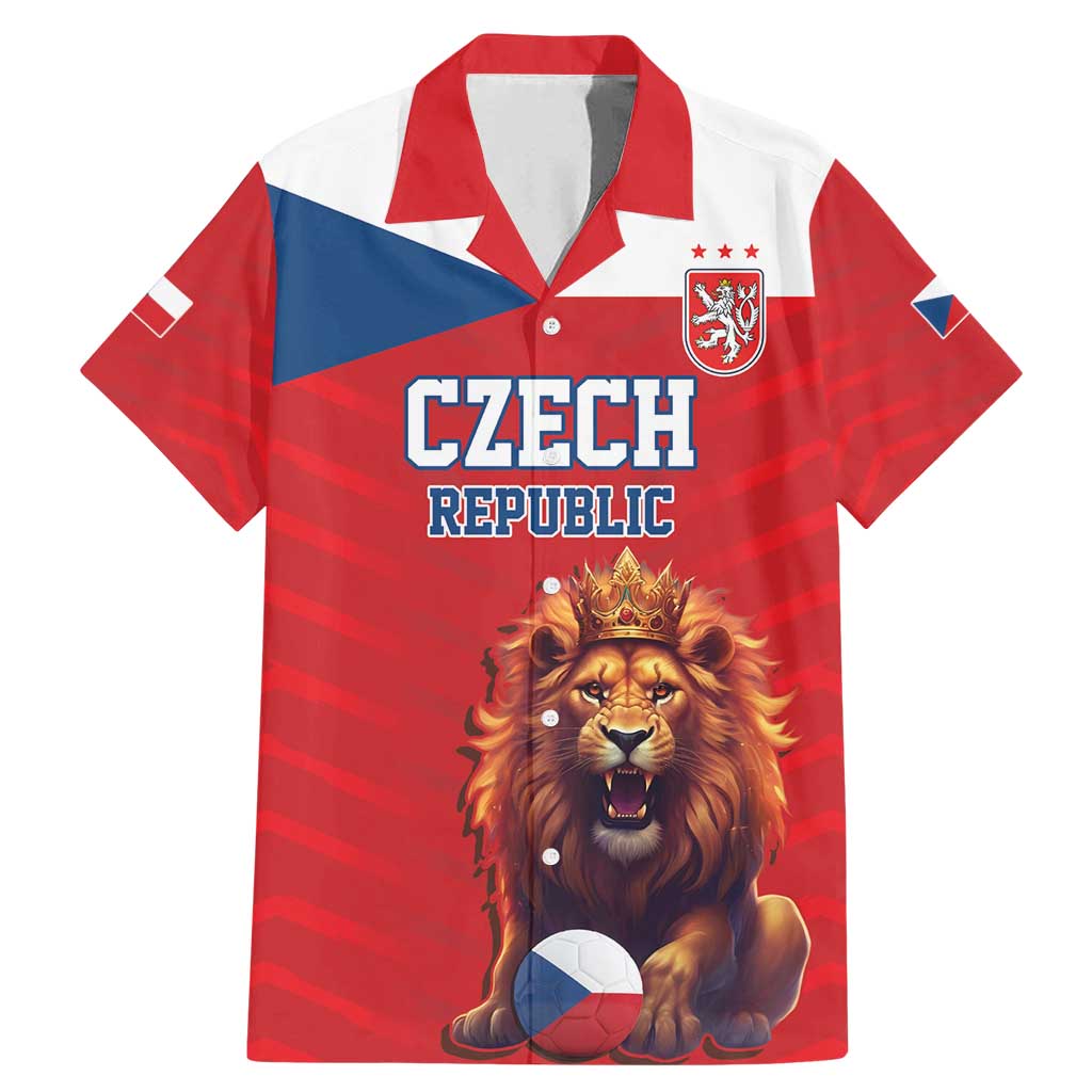 Custom Czech Republic Football Go Champions Family Matching Mermaid Dress and Hawaiian Shirt Sporty Style with Lion Mascot