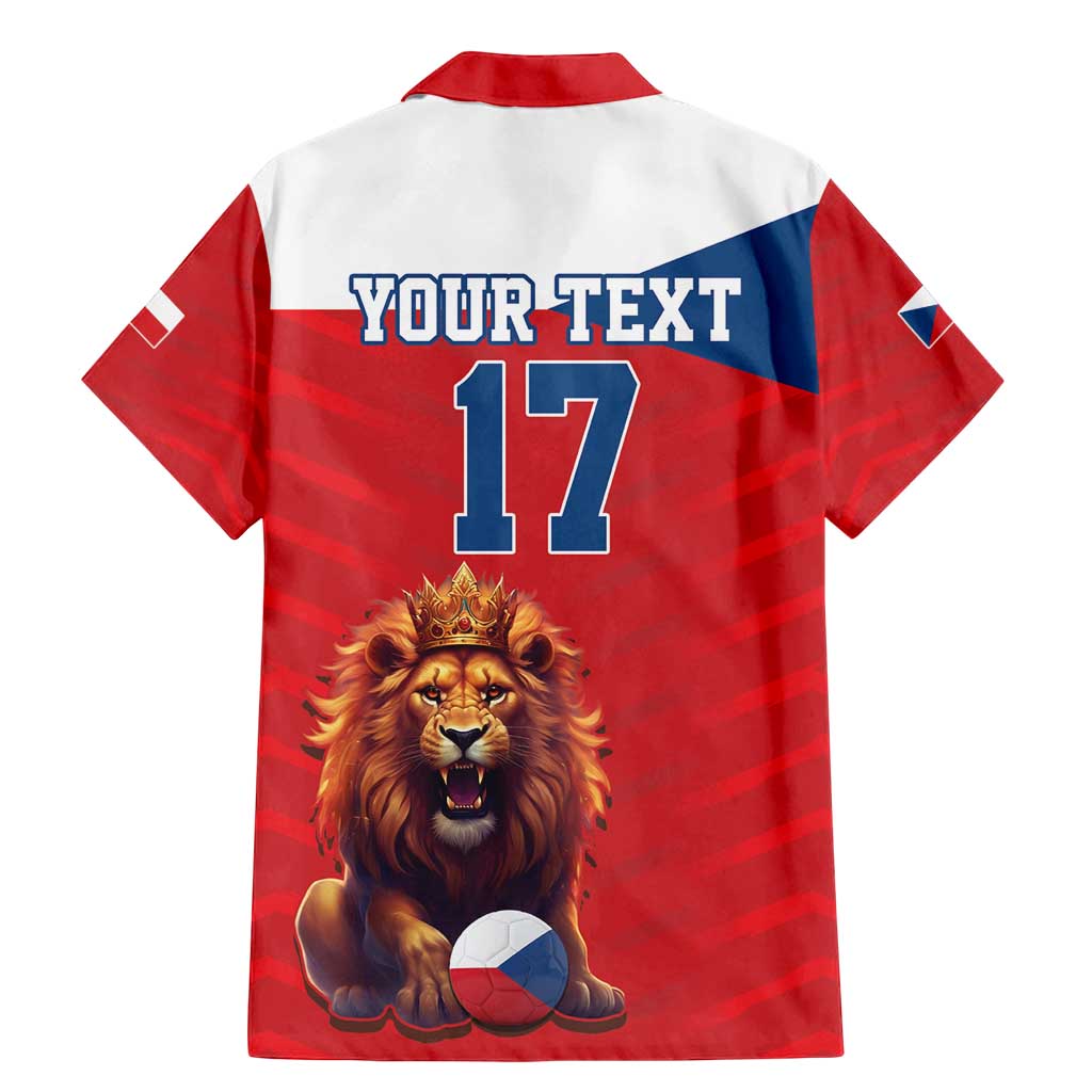 Custom Czech Republic Football Go Champions Family Matching Mermaid Dress and Hawaiian Shirt Sporty Style with Lion Mascot