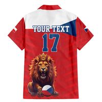 Custom Czech Republic Football Go Champions Family Matching Mermaid Dress and Hawaiian Shirt Sporty Style with Lion Mascot