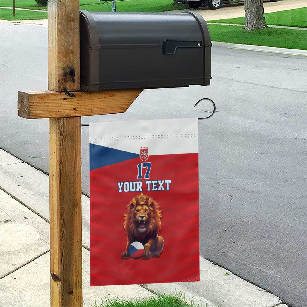 Custom Czech Republic Football Go Champions Garden Flag Sporty Style with Lion Mascot