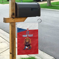 Custom Czech Republic Football Go Champions Garden Flag Sporty Style with Lion Mascot