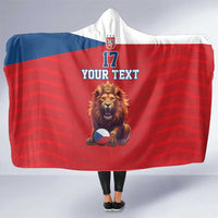Custom Czech Republic Football Go Champions Hooded Blanket Sporty Style with Lion Mascot