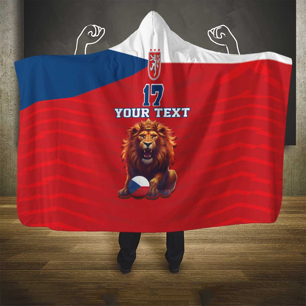 Custom Czech Republic Football Go Champions Hooded Blanket Sporty Style with Lion Mascot
