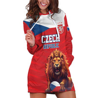 Custom Czech Republic Football Go Champions Hoodie Dress Sporty Style with Lion Mascot