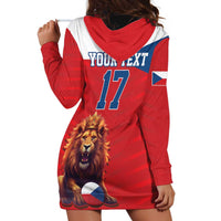 Custom Czech Republic Football Go Champions Hoodie Dress Sporty Style with Lion Mascot